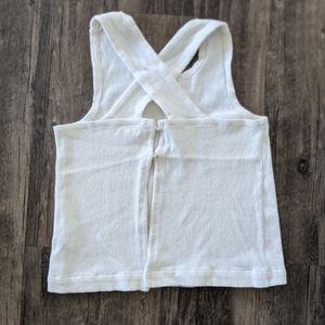 Madewell Ottoman Jacquard Cross-Back Tank Top